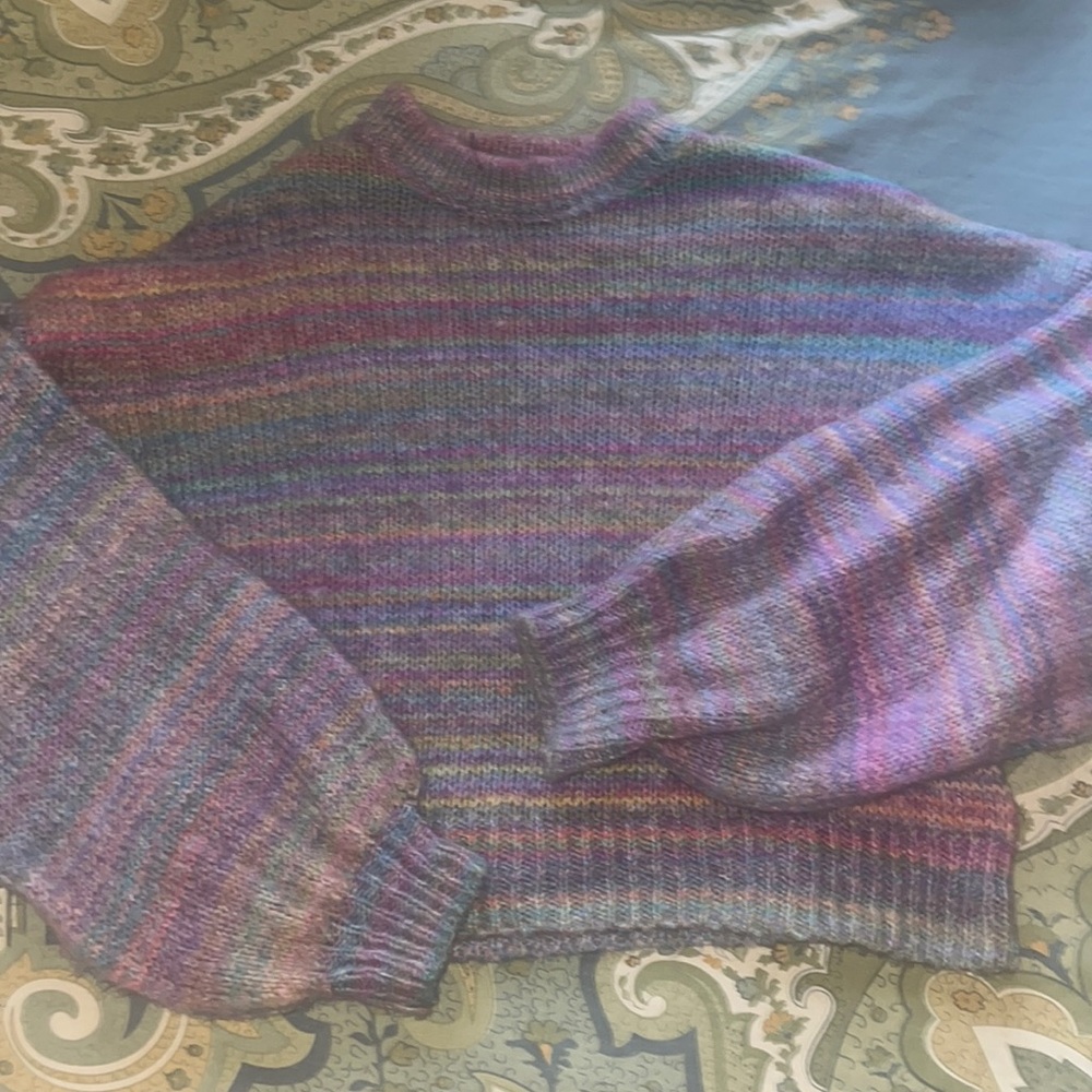 Urban outfitters knit crop mock neck sweater